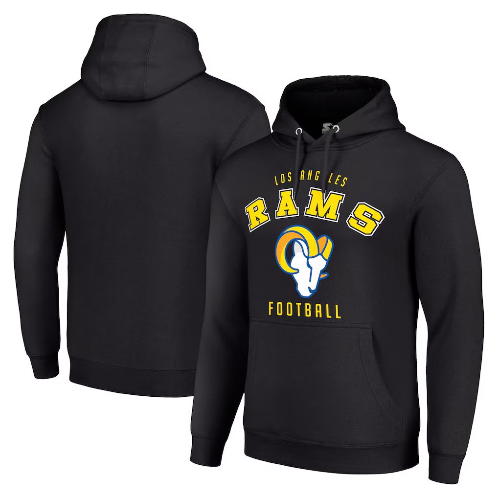 Men 2026 NFL Los Angeles Rams black Hoodie hooded style 01